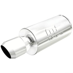 Silencieux arrière universel Street séries rond 24p 61cm simple rond 115mm inox coupe biseau